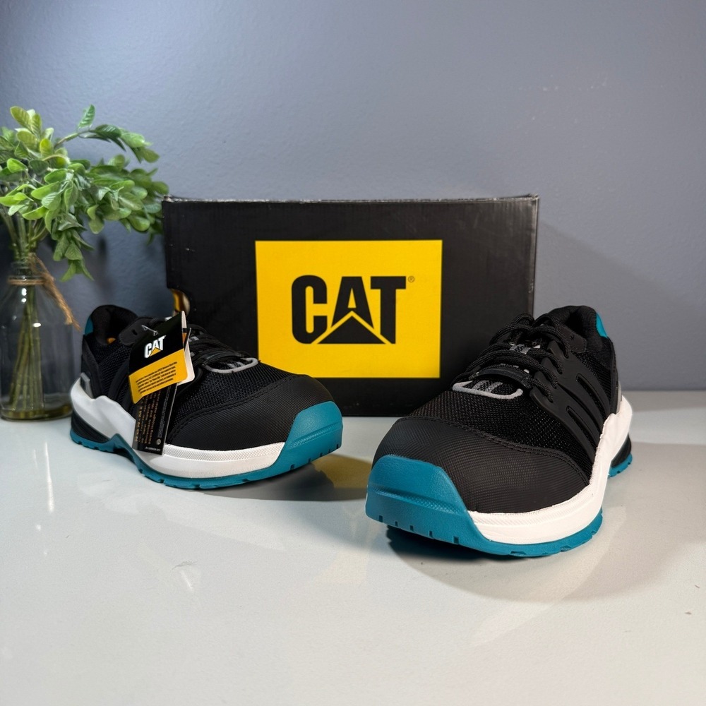 Caterpillar Streamline 2.0 Ws ASTM Comp Toe Work Shoes Black Teal‎ Women US 6W